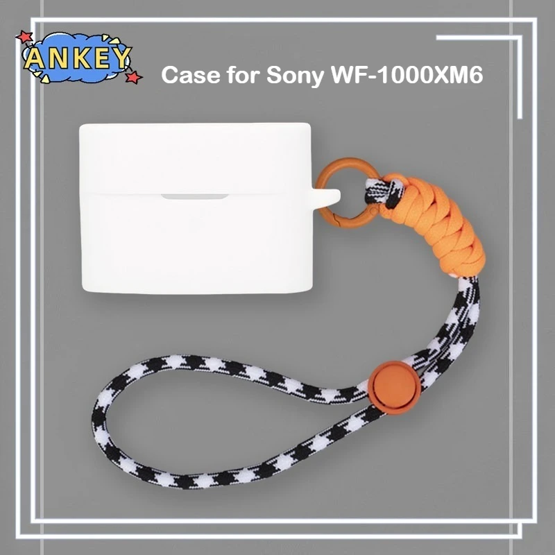 

Чехол для Sony WF-1000XM6, защитный чехол, нейлоновый ремешок, мягкий чехол, моющийся корпус, защита от пыли, ручной ремешок