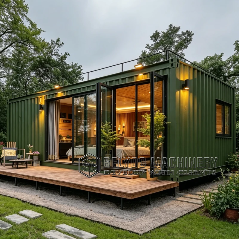 Belyoo Luxury Container Homes Customizable Modular Container House Fully Furnished 2 Bedroom Prefabricated Villa Modern Resort