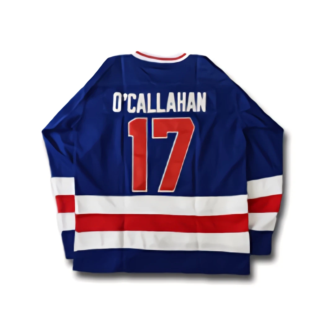 1980 Miracle On Ice Team USA 30 Jim Craig Jersey 17 Jack O\'Callahan 21 Mike Eruzione Blue White Stitched Hockey jerseys