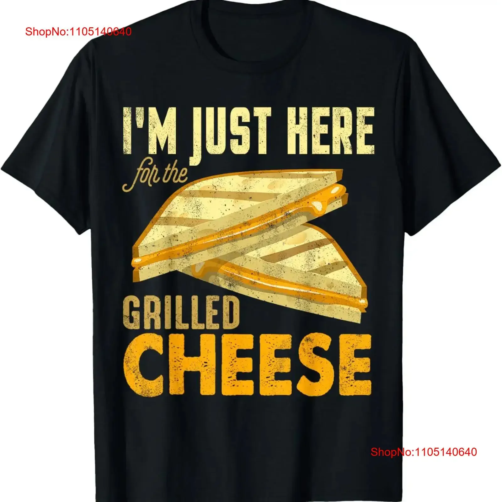 أنا فقط هنا لساندويتش الجبن المشوي تي شيرت عتيق مغسول وجيد التهوية قمة الموضة للارتداء اليومي ملابس الشارع الناعمة