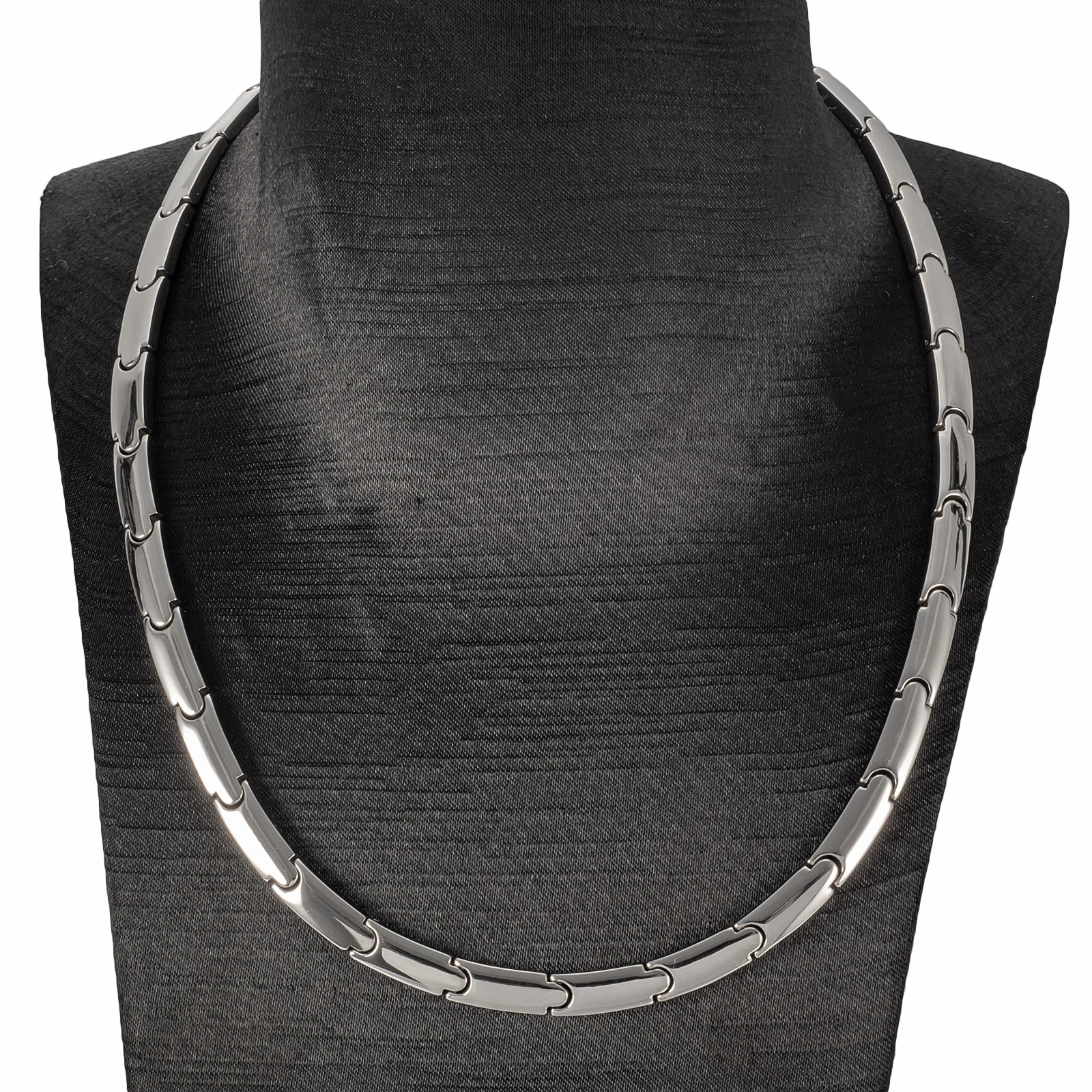 Classic Minimalist Art Pure Titanium Magnetic Therapy Necklace Collar