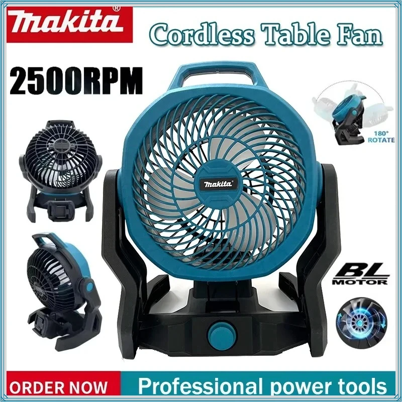 

Портативный настольный/напольный вентилятор Makita для литиевых аккумуляторов BL1830 M18 DCB200, 18В/20В