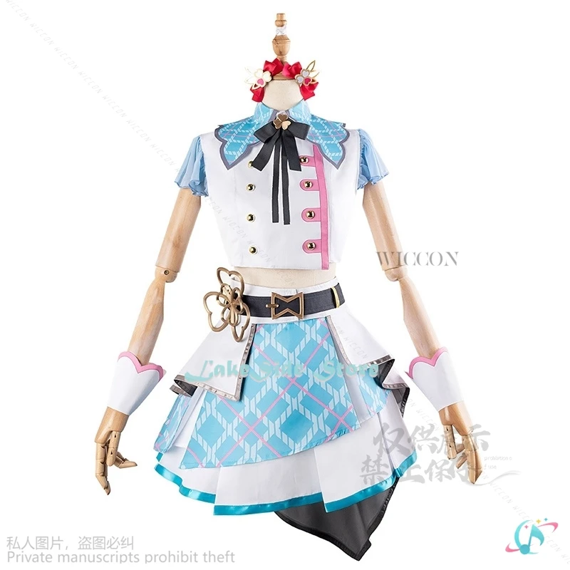 Anime Spiel Projekt Sekai bunte Bühne Cosplay Momoi Airi Lolita Idol Kostüm cos rosa Perücke Frauen Männer Rolle Party Anzug Halloween