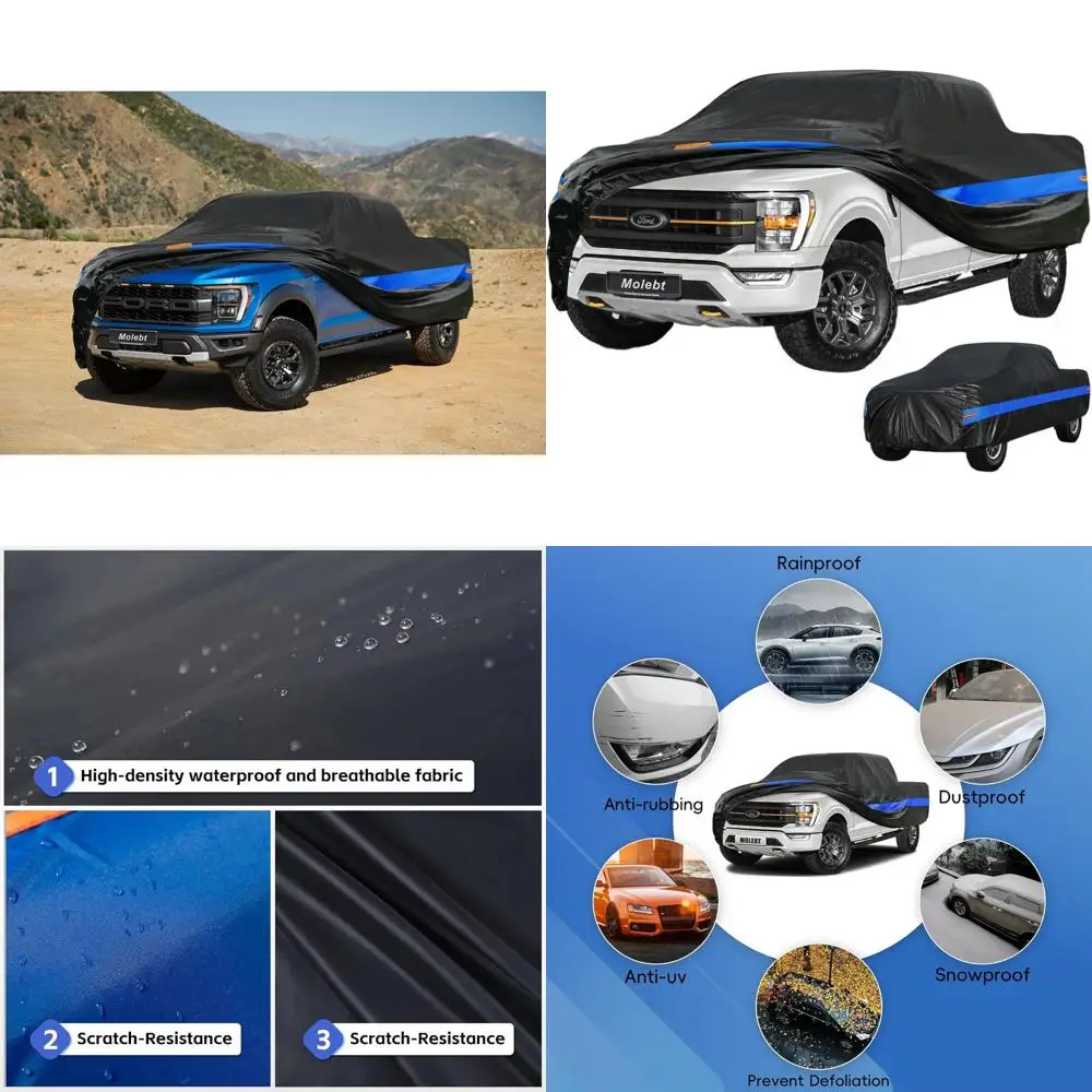 

Waterproof All-Weather Truck Cover, Full Exterior Protection for Snow and Sun, Fits Various Models Up to 250
