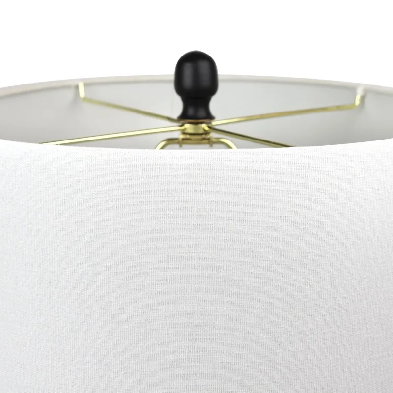 قاعدة التجميع لمبات السرير الأنيقة مصابيح الطبل المدرجة نمط الجدول مدبب حصاة 29 مصباح طاولة معدني معاصر في الزيت مفروك البرونزية #2