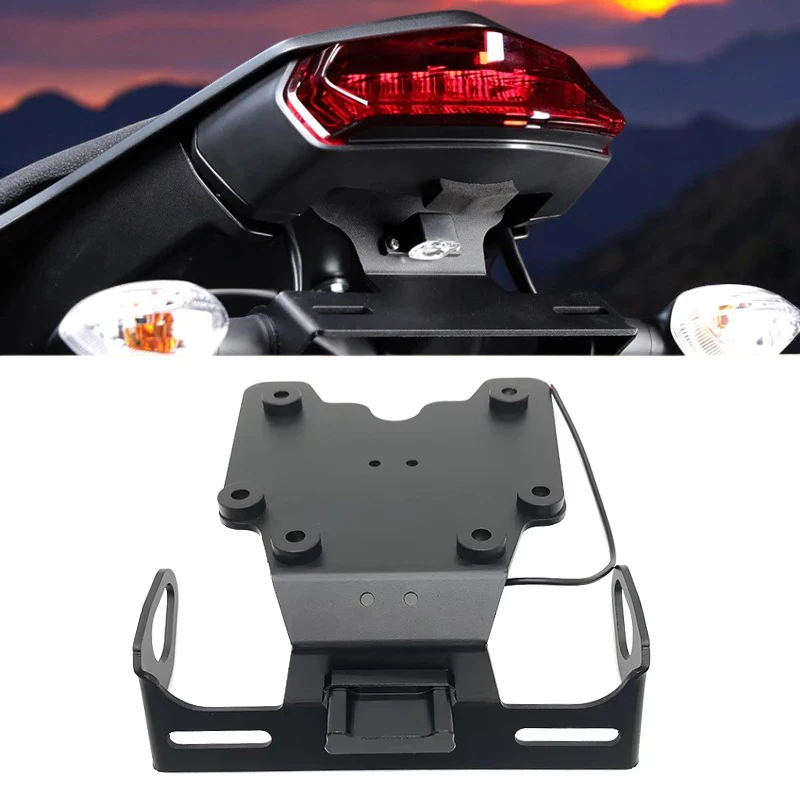 

For Yamaha Tenere 700 Tenere700 2019 2020-2023 2022 Motorcycle Rear License Plate Holder Bracket Tail Tidy Fender Eliminator