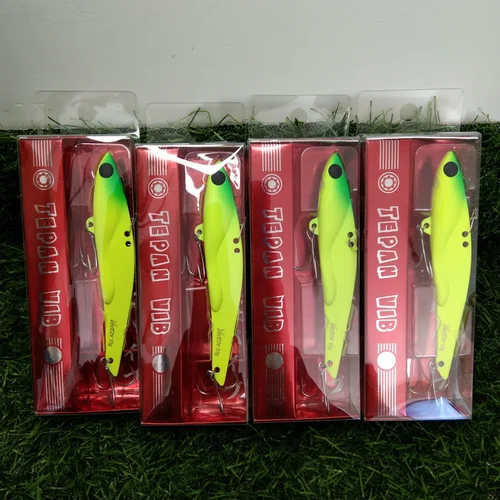 TSURINOYA 4 Uds hundimiento VIB cebo de pesca de invierno 105mm 35g vibración costera fundición larga hoja de pesca de mar señuelo de Metal