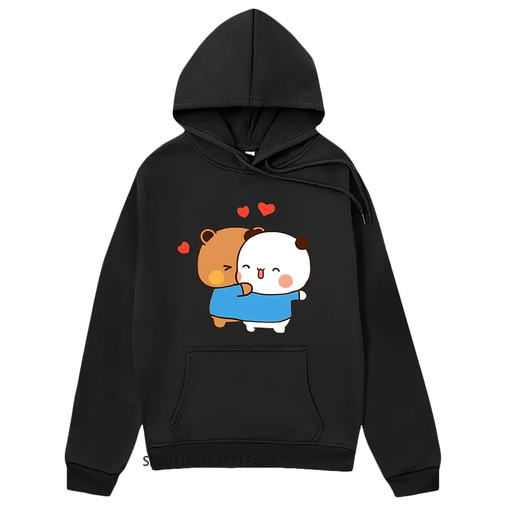 

Funny Bubu and Dudu Hoodie Panda Bear Love Graphic Sweatshirts for Women Kawaii Cute Girls Clothes Men's Clothing Y2k Sudaderas