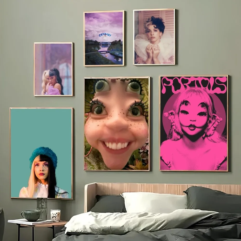 1PC Singer Melanie Martinez Portals Poster Self-adhesive Art Waterproof Paper Sticker Coffee House Bar Room Wall Decor