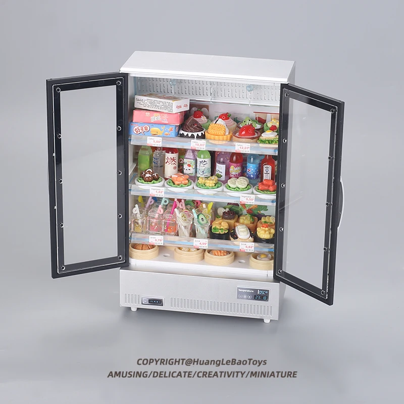 Simulated Double Door Large Refrigerator Mini Decoration for 1/10 RC Crawler Car TRX4 Defender Bronco AXIAL SCX10 RC4WD D90 Part