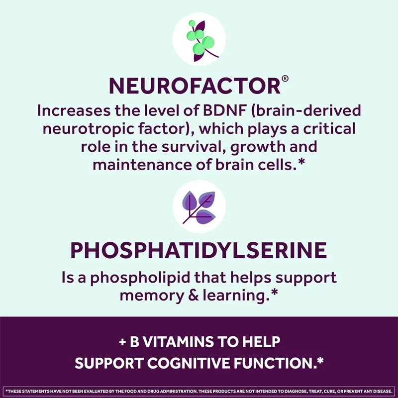 Brain Health Capsules - with Phosphatidylserine - Brain Health Nootropics Supplement, Strengthen Memory and Attention