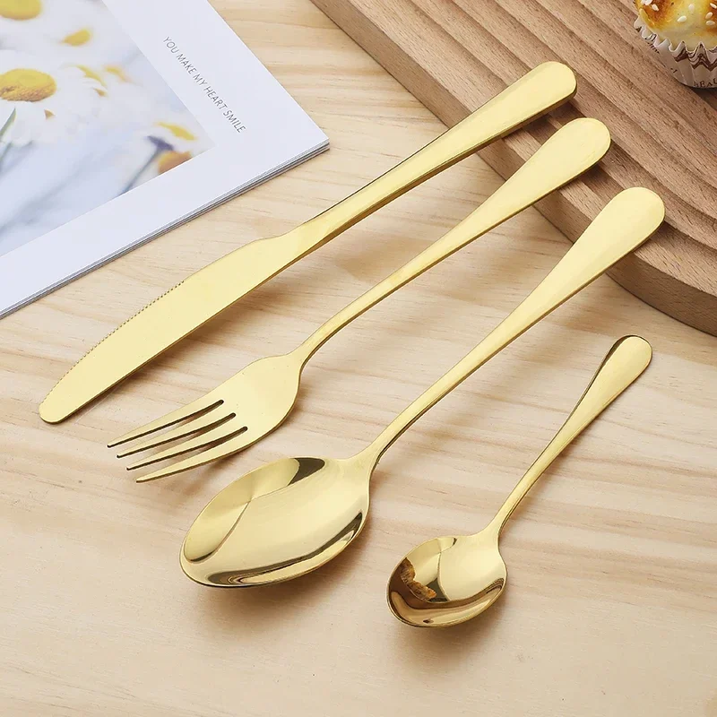 Luxury Gift Box 24pcs 48pcs 72pcs Spoon Fork Knife Set Stainless Steel Cutlery Set For Banquet