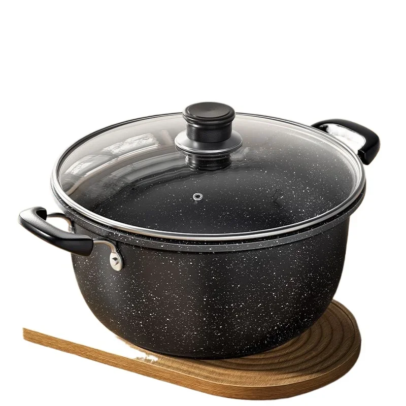 Soup Pot Non-stick  Thick Soup Stew Pot Cook Noodles Hot Milk Porridge  Gas Cooker Universal Induction Pot Instant