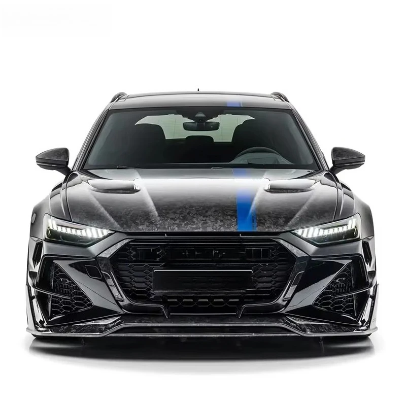 Style Prepreg Carbon Fiber Body Kit Engine Hood Bonnet Cover Aero Part Exterior Replacement for  RS6 C8 2019 - 2025 - view 6