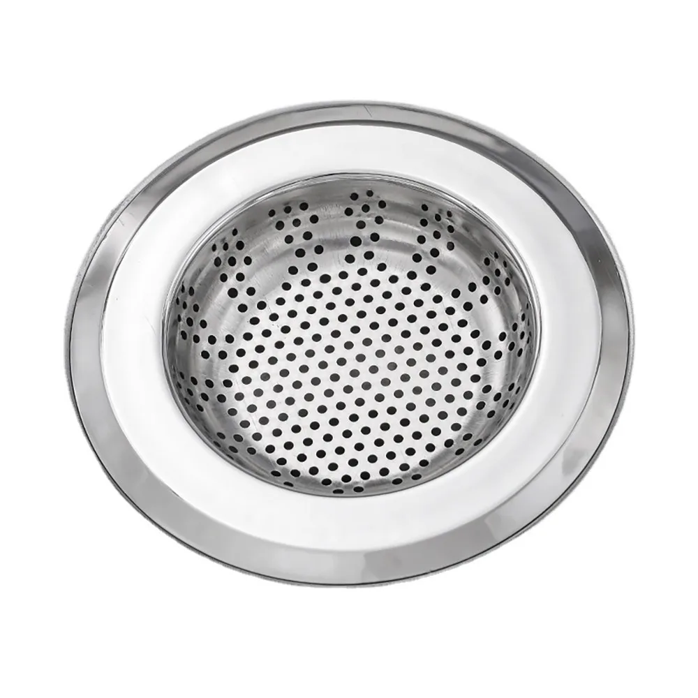 3 Pack Premium Stainless Steel Sink Strainer Wide Edge 4.45 Inch Diameter Kitchen Sink Strainer Sink Drain Strainer Kitchen Sink