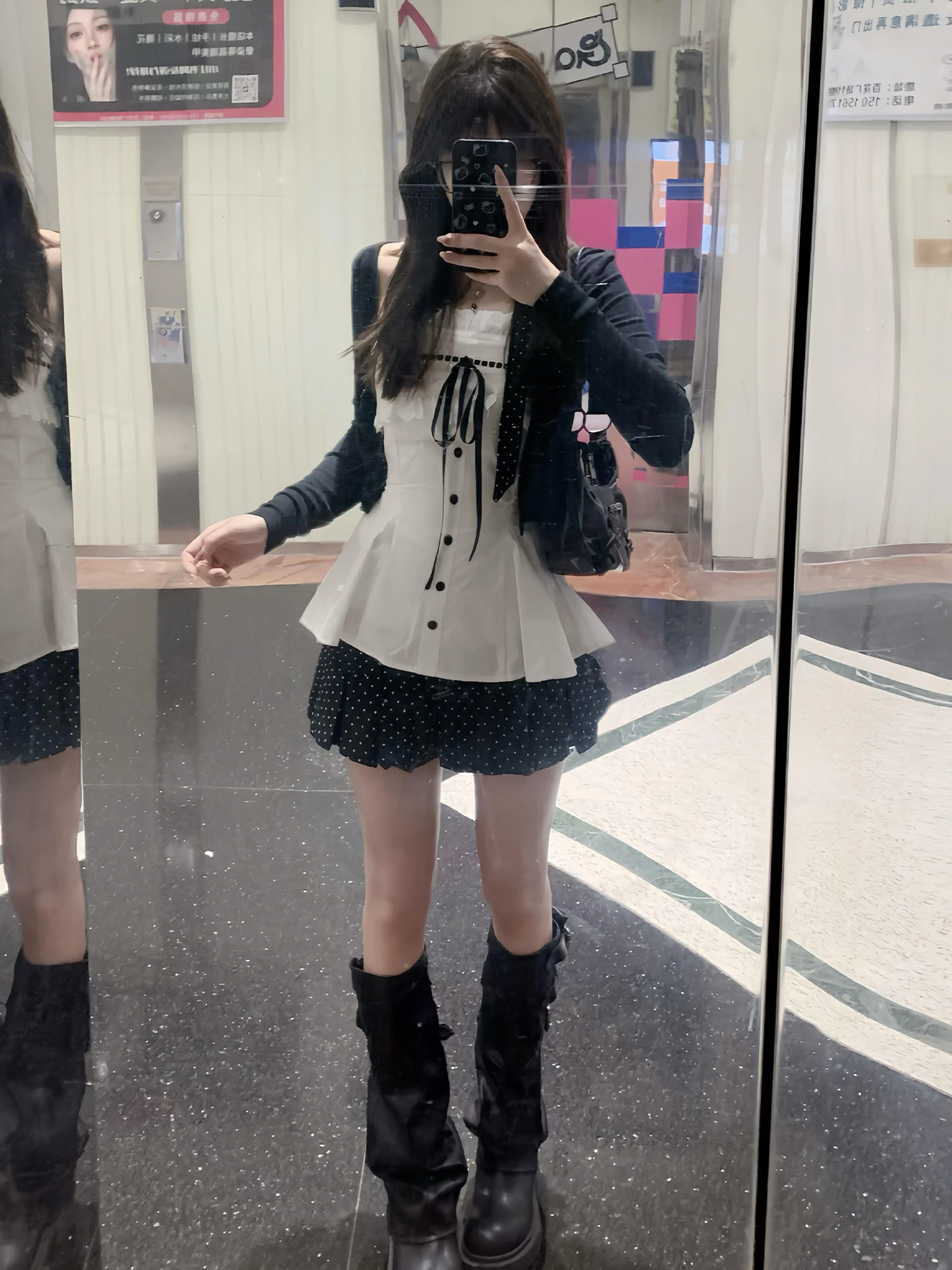 

Spring 2026 New Knitted Set Beautiful Strapless Polka Dot Short Skirt Outfit Summer Fashion Breathable High Waist Casual Wear
