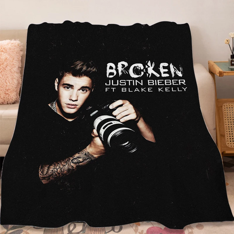 

Sofa Blankets A-Justin Biebers Winter Custom Blanket Microfiber Bedding Fluffy Soft Blanket Warm Knee Bed Fleece Camping Blanket