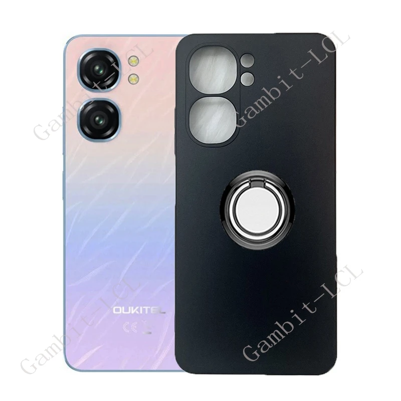 Dla Oukitel C58 Pro C58 C58Pro OukitelC58 OukitelC58Pro Tylny uchwyt pierścieniowy Etui na telefon Miękki oryginalny pokrowiec TPU odporny na wstrząsy