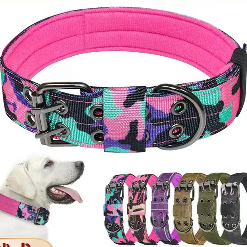 Collar táctico duradero para perro, Correa militar ajustable para mascotas, accesorios de entrenamiento para perros medianos y grandes, Pastor Alemán