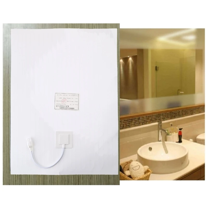 220V Bathroom Mirror Protective Film Anti Fog Window Clear Waterproof Electronic Heating Film For Shower Room Makeup Mirror