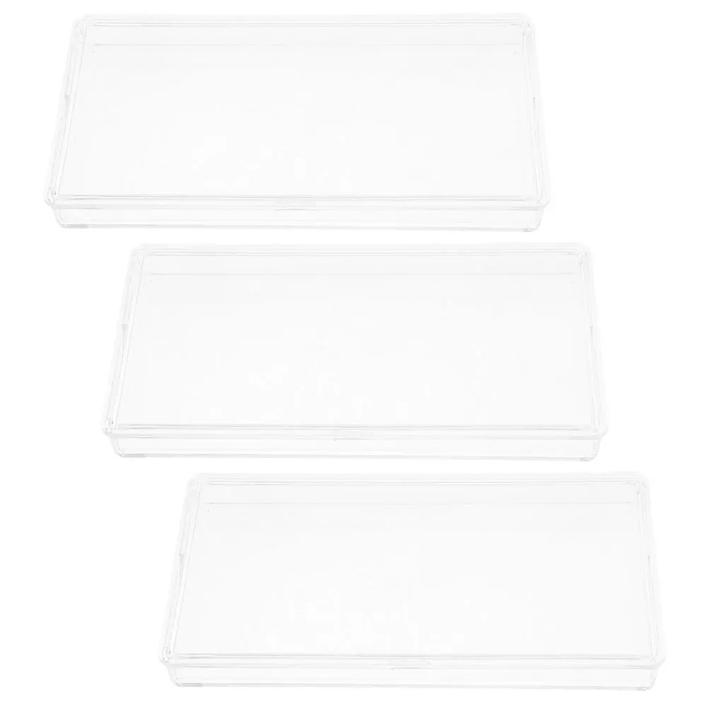 3Pcs Clear Money Case with Sleeves Currency Holder for 100 Banknotes Thickened Plastic Bill Storage Box Protection from Damage