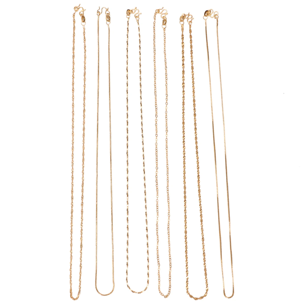 

6 шт., золотые металлические цепочки, ожерелья, женские модные элегантные ювелирные изделия, цепочки, подарки, простые аксессуары-колье