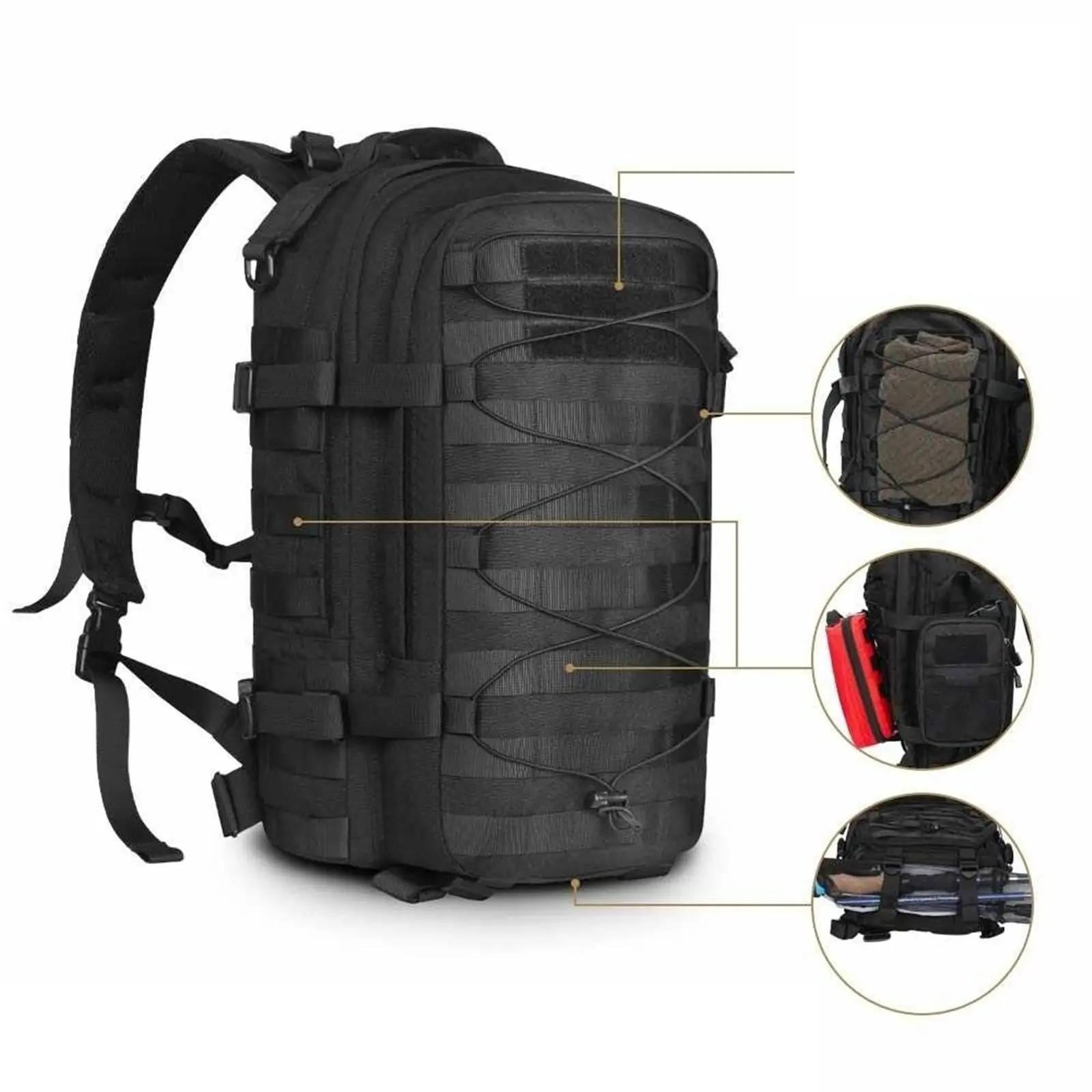 Tactical Assault Backpack Men Large Capacity 3P Attack Big Rucksack Travel Bag Hunting Hiking Camping Backpacks Outdoor