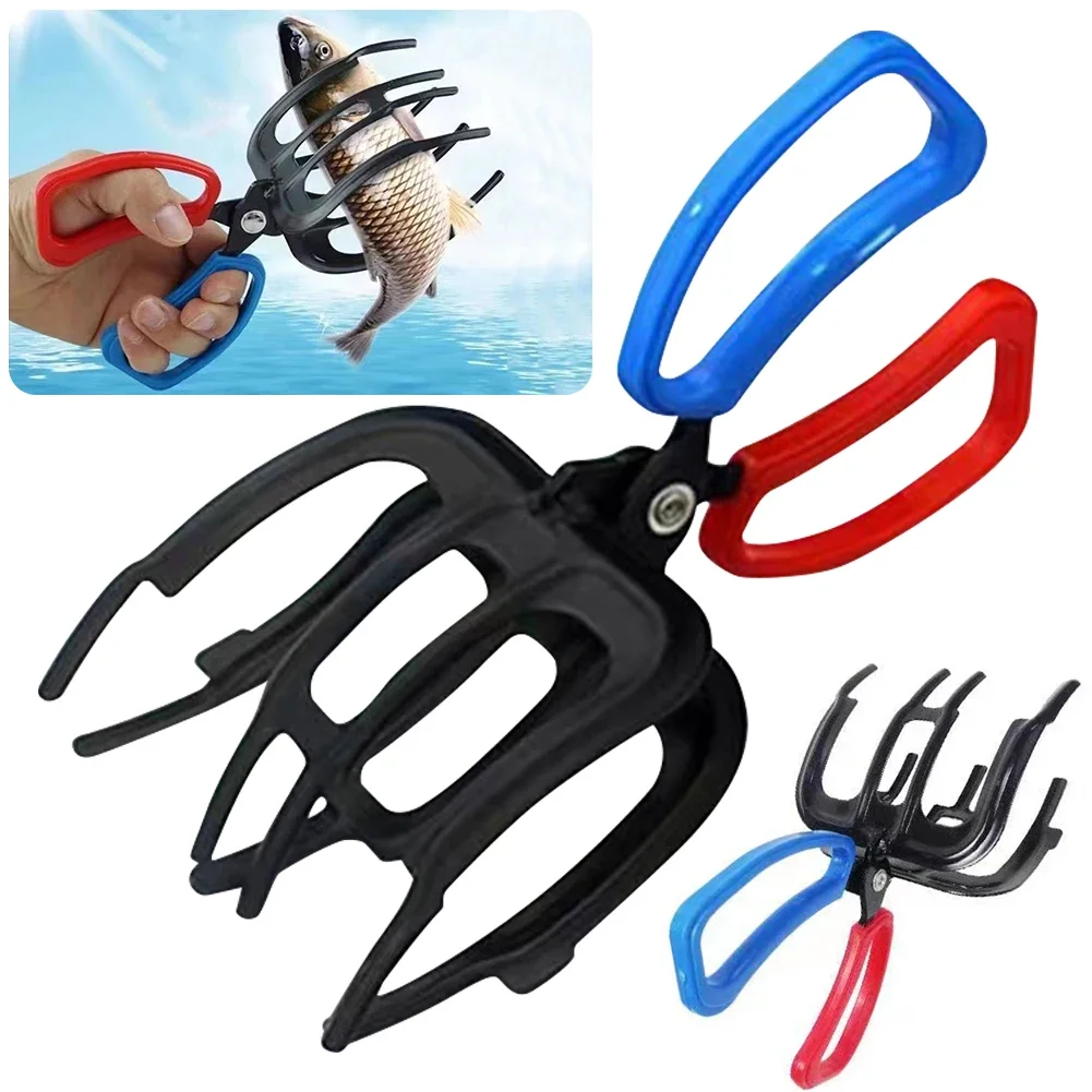 2/3 Claw Angling Fishing Pliers Multifunctional Fish Controller Tongs ABS Fish Pliers Gripper for Freshwater Fish