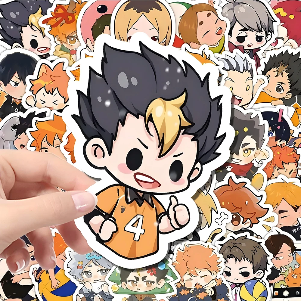 10/30/60pcs Cartoon Haikyuu!! Cute Stickers Decal DIY Motorcycle Luggage Suitcase Car Bike Cool Volleyball Anime Sticker Kid Toy