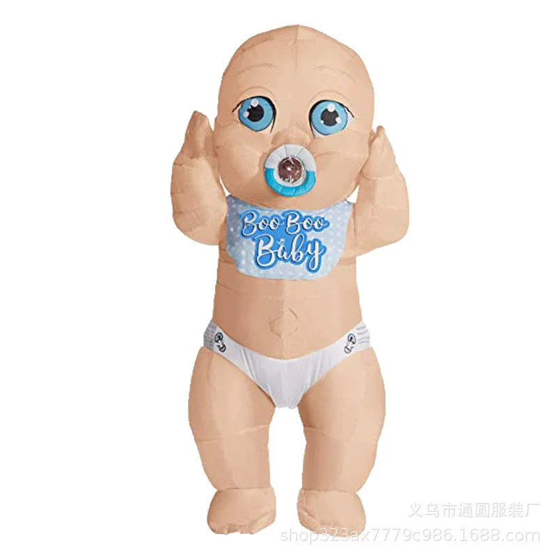Cute Baby Pacifier Boy and Girl Inflatable Mascot Costume Cartoon Cosplay Fancy Dress Doll Clothe for Halloween Party Wedding Pr