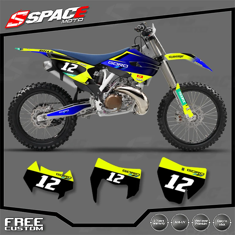 

SPACE для Husqvarna TC FC 2014 2015 TE FE 2014 2015 2016 Custom Team Мотоциклетная графика Фоновые наклейки Наклейки Наборы наклеек