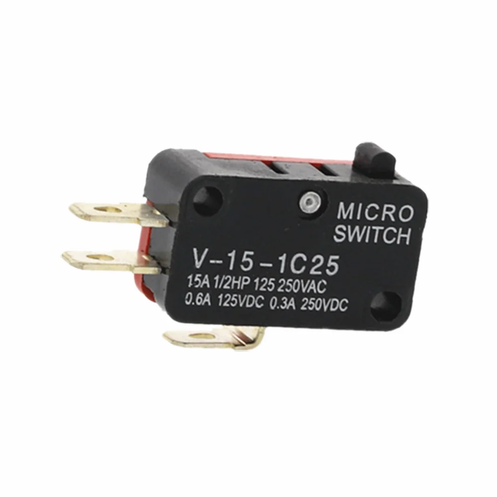 1Pcs Safety Automation Micro Limit Switch V-15-1C25 Roller Lever Snap Action 250V 16A 1NO 1NC