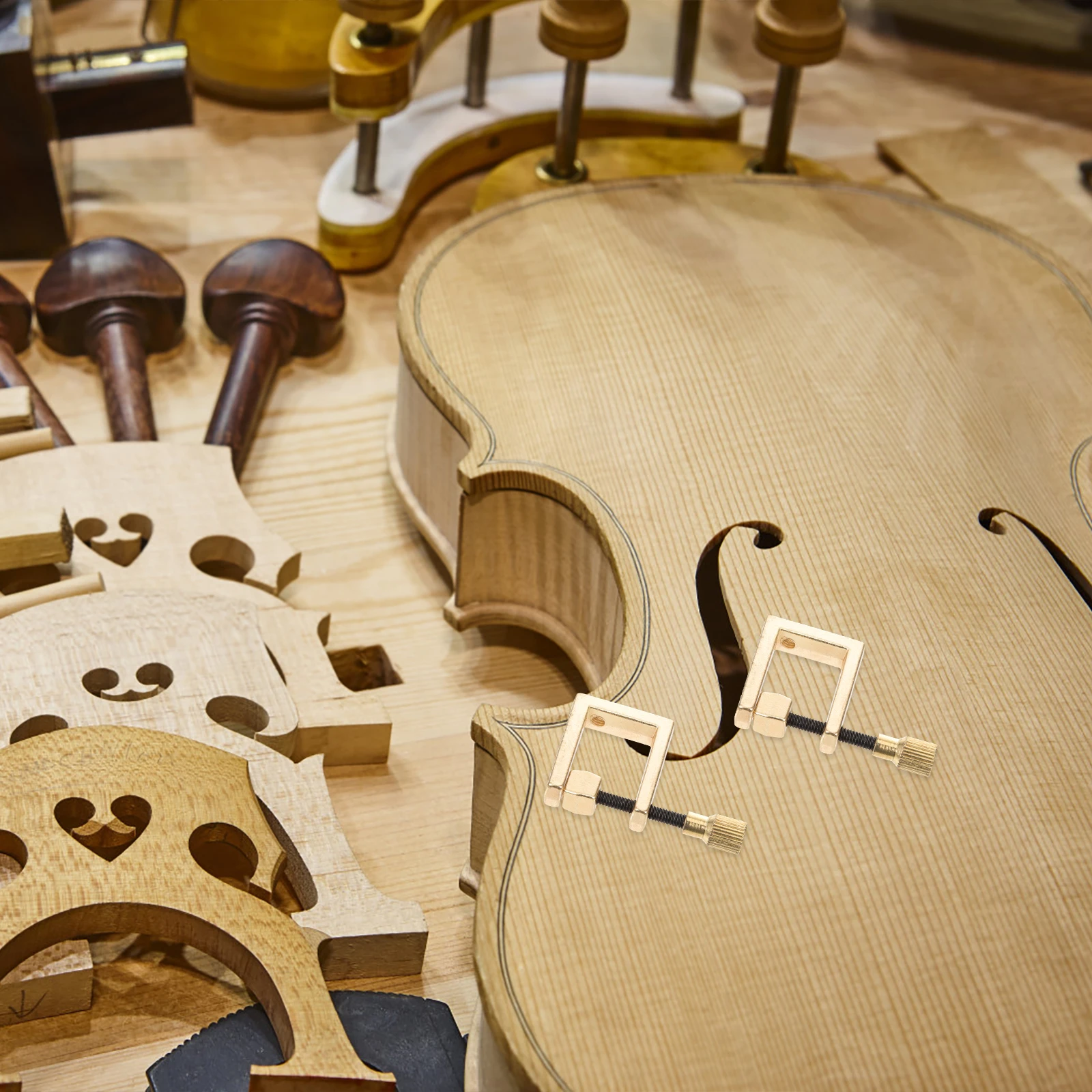 

Violin Edges Clamp Repair Cracks Adjustable Length Fixing Clip Practical Violin Repair Tool Durable Luthier Accessory