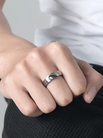 Rose Gold/Black Color Heart Couple Rings Stainless Steel Couples Lovers Love Promise Ring For Men Women Jewelry Dropshipping