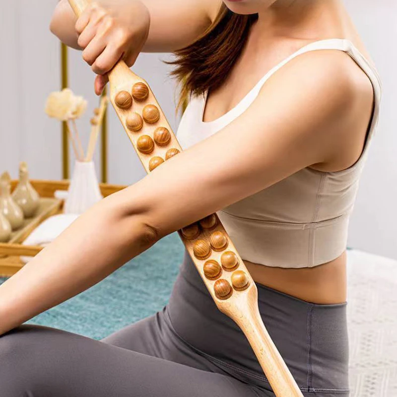 

Wooden Therapy Massage Stick Maderoterapia Gua Sha Scraping Cellulite Massager for Body Trigger Point Back Massager Acupressure