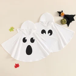 2024-05-31 Lioraitiin 1-6T Kid Halloween Costume Ghost Print Hood Cape Cosplay Clothes Cloak for Baby Boys and Girls