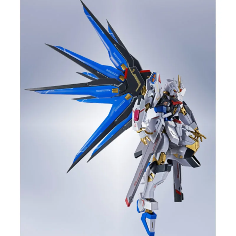 ฟิกเกอร์อนิเมะของแท้จาก Bandai THE ROBOT SPIRITS รุ่น ZGMF/A-262B Strike Freedom Gundam Type II ของเล่นแอคชั่นฟิกเกอร์สำหรับเด็กผู้ชาย ของขวัญสำหรับเด็ก