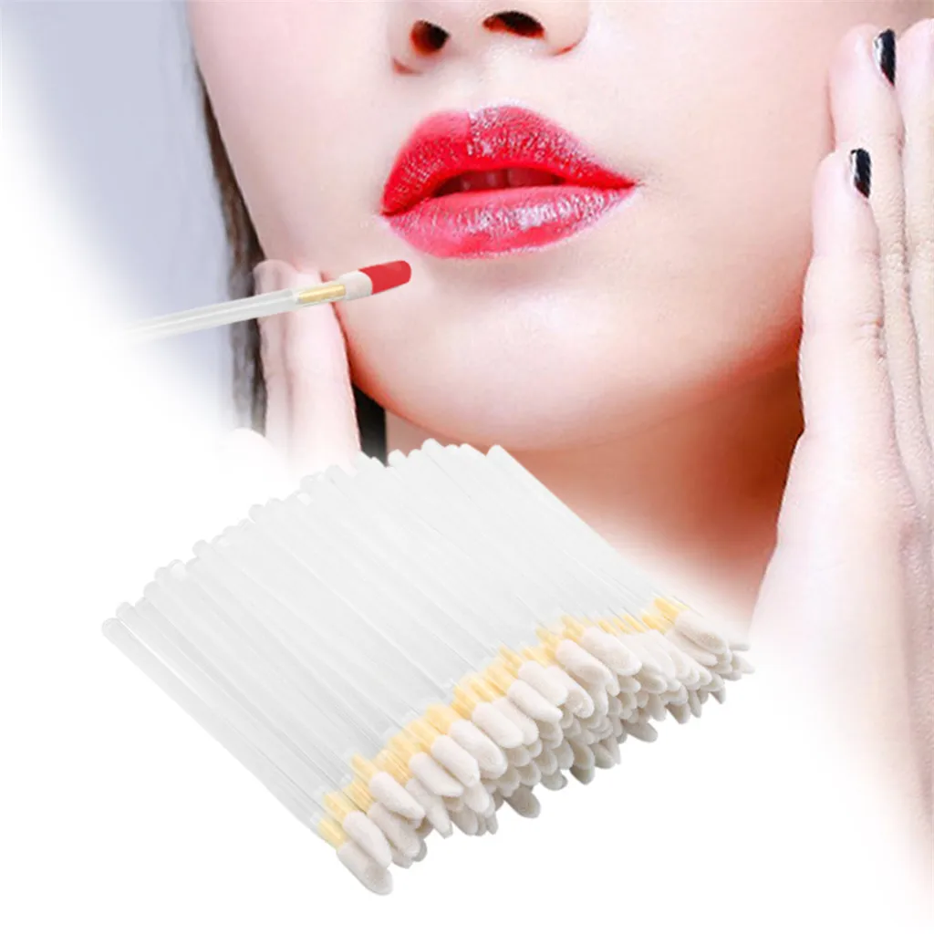 Lichtgewicht wegwerp lipglosswands make-upborstelset voor het aanbrengen van lippenstiften en eenvoudige opslag op reis