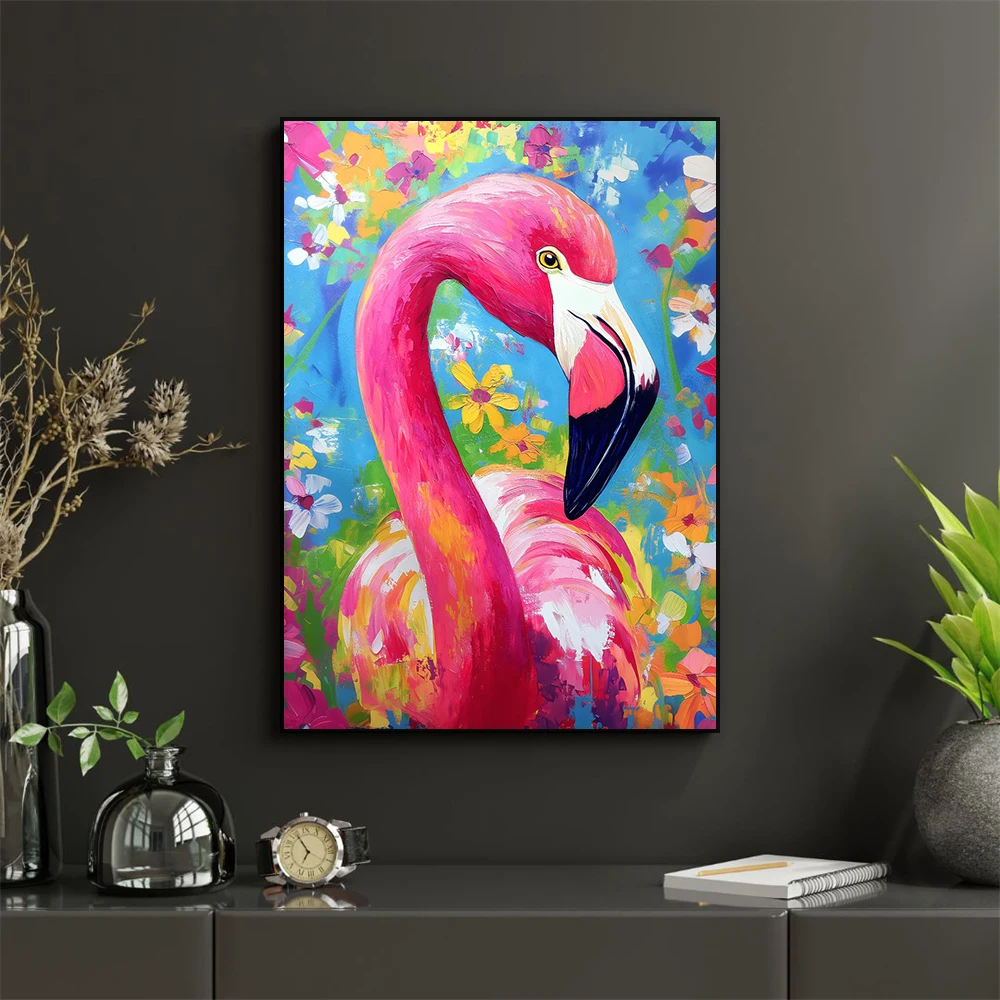 Vibrant Baboon Print Cheetah Safari Animal Colourful Prints Poster Botanical Rhino Flamingo Canvas Painting Home Bedroom Decor