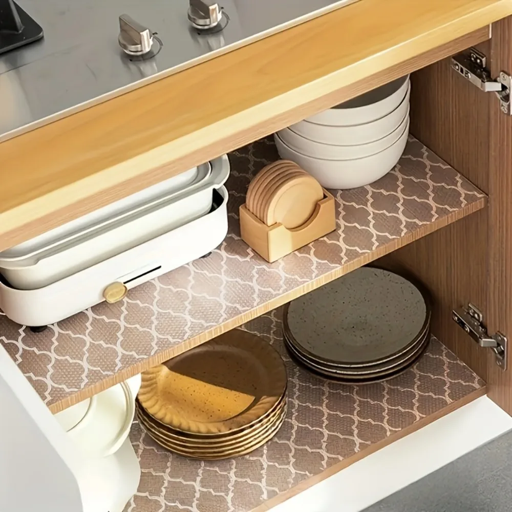 Waterproof Non Slip Placemat Kitchen Cabinet Drawer Liner Easy Cut Drawer Mat Oil Proof Cabinet Storage Pad for Dining Table