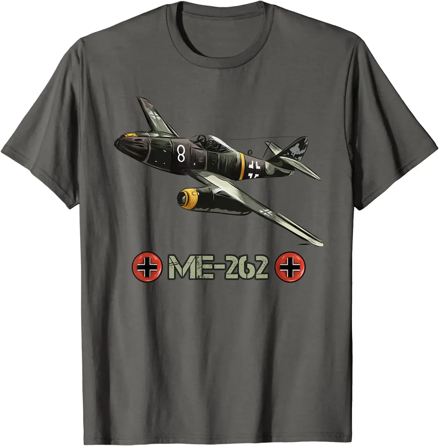 Short Sleeve Casual 100% Cotton O-Neck Mens T-shirt Size S-5XL WWII Luftwaffe Messerschmitt Me 262 Fighter-bomber T- harajuku