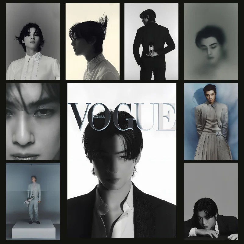 Cha Eun Woo Vogue Korea Poster Self-adhesive Art Waterproof Paper Sticker Coffee House Bar Room Wall Decor