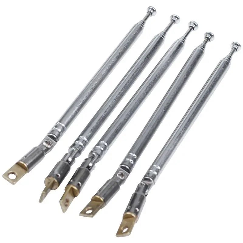 

5 Pcs 32cm Length 5 Section Telescopic AM FM Radio Antenna 180 Degree