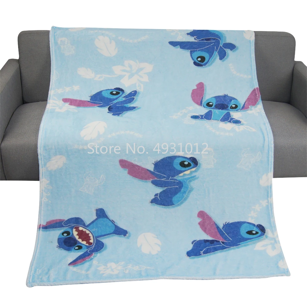 

Cartoon Lilo & Stitch 3D Flannel Thick Blankets B Customized Bedspread For Childrens Boys Girls Couch Quilt Cover Traveling