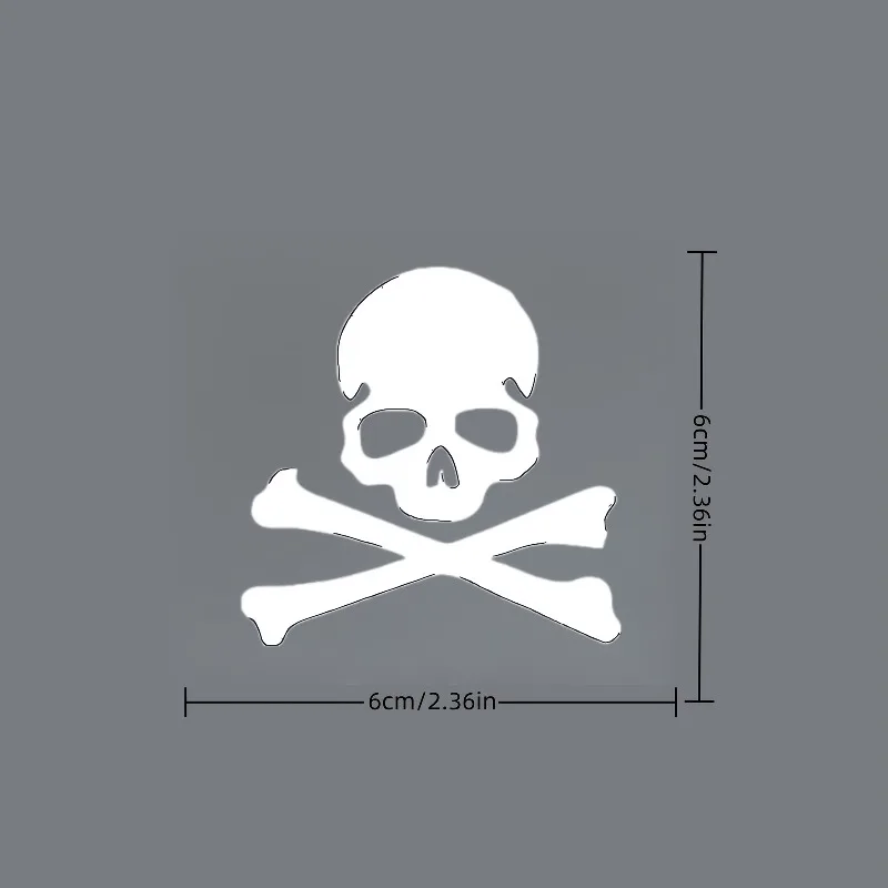 1 Set (4Pcs) Skull Vinyl Stickers, Self-Adhesive & Waterproof, for Car, Motorcycle, Laptop, Guitar & Toolbox Decor