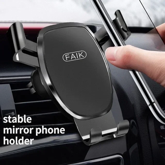 

Mobile phone holder air outlet gravity induction car mobile phone holder bracket triangular gravity mirror bracket