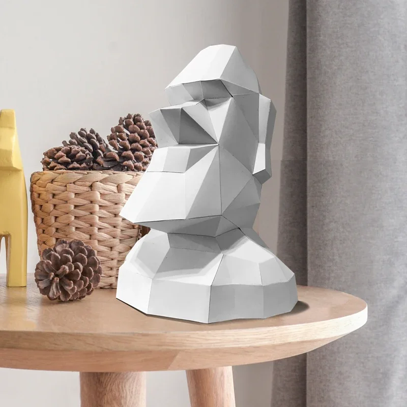 Large Size Easter Island Moai Decor Home Origami Art Decoration Paper Model,3D Papercraft,Handmade DIY Adult Craft RTY198