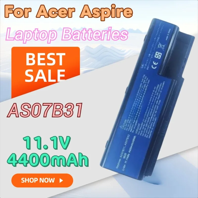

New AS07B31 AS07B41 Laptop Battery 11.1V 4400mAh for Acer Aspire 5739 5910G 5920 6920 6920G 5930G 5935 5920G 5930 6530 6530G
