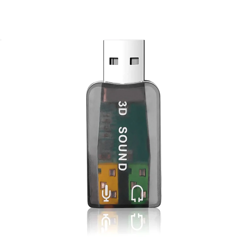 Immagine 7: Adattatore per scheda audio esterna USB da USB a audio 3D Microfono professionale con suono a 5.1 canali da 3,5 mm