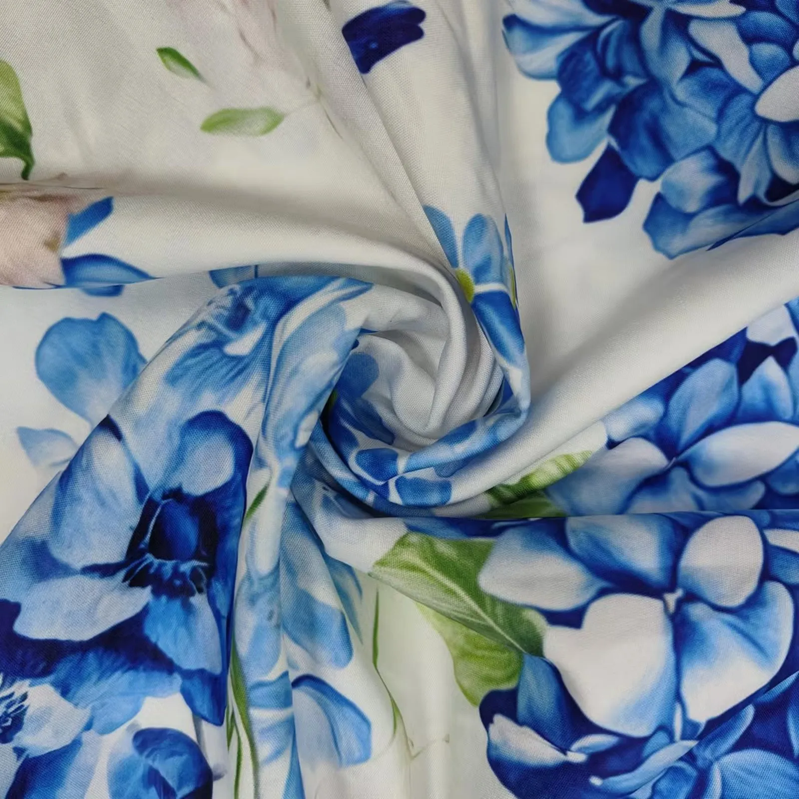 2025 Summer Boho Print Double Layered Ruffled Dress Women Elegant Lantern Sleeve V-Neck Blue Sundress Fashion Party Dress Robe
